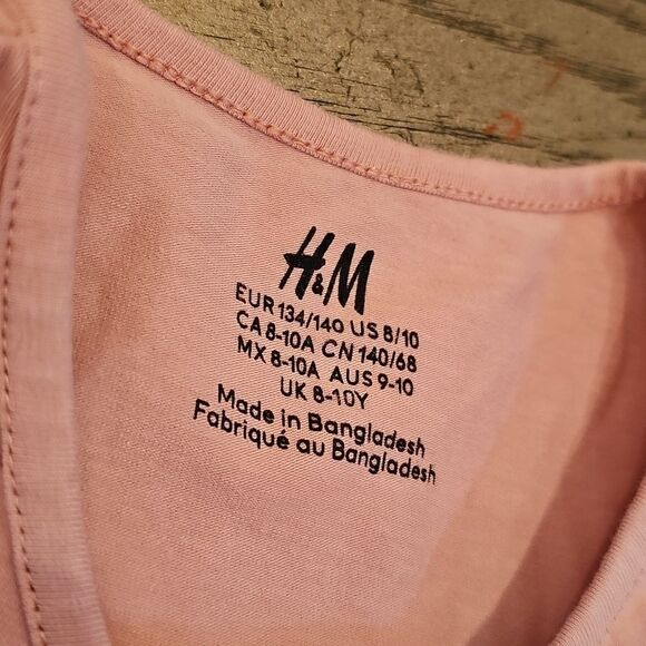 H&M Pink Long Sleeve Heart Dress 8/10 - Picture 3 of 10